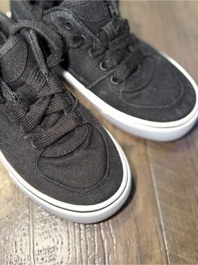 Boys Black Canvas Lace-Up Sneakers 👟